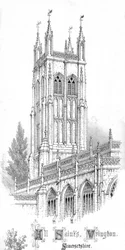 All Saints Church. Wrington. Somersetshire., ca. 1850s