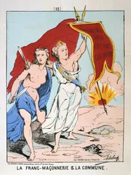 Allegorie van de Vrijmetselarij en de Commune, Parijse Commune, 1871