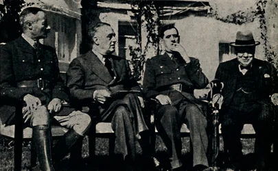 Geallieerde Conferentie in Casablanca, Frans Marokko, januari 1943, 1945