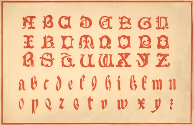 Alfabet, letters A-Z, hoofd- en kleine letters