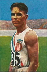 Amerikaanse discuswerper Bud Houser, 1928