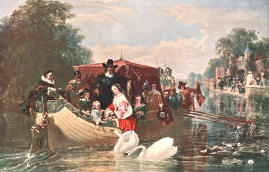 Een episode in de gelukkigere dagen van Karel I, 1853, ca 1902