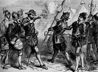 Een incident in het beleg van Leith, 1548-1560, ca. 1880
