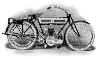 Een vroege Triumph-motorfiets, 1911-1912