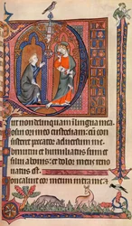 Een verlichte pagina uit de Vaux-Bardolf Psalter, ca. 1310, 1937