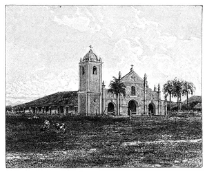 Een oude jezuïetenkerk, Pirayu, Paraguay, 1895