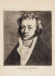 Andre-Marie Ampere, Franse natuurkundige en wiskundige, ca. 1820