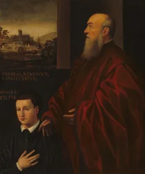 Andrea Renier en zijn zoon Daniele, c. 1560-1566