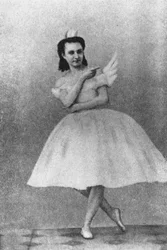 Anna Sobeshchanskaya als Odette in het ballet Zwanenmeer, Moskou, 1877