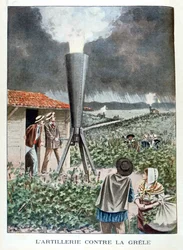 Artillerie tegen de hagelbui, 1901