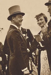 Ascot, juni 1935 - Koning Edward, toen prins van Wales, met mevrouw Simpson, 1937