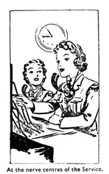 Bij de zenuwcentra van de Dienst, 1940