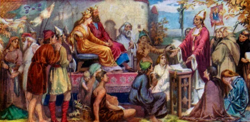Augustinus predikt tot Ethelbert en Bertha, 1925