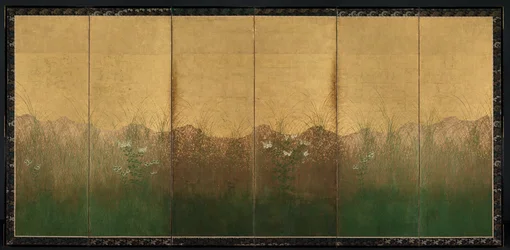 Herfstavond met volle maan op de Musashino-vlakte, vroege 1600s