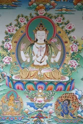 Avalokitesvara, boeddha van mededogen, Kathmandu, Nepal