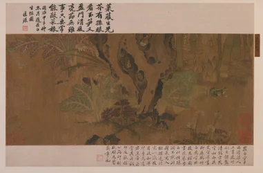 Bamboe, kikker en insecten, Ming-dynastie, 1368-1644