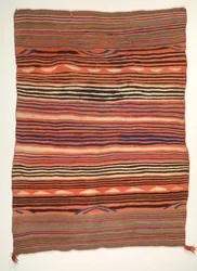 Banded Wearing Blanket diyugi, ca. 1880-1890