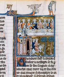 Banket en ruiters, ca. 1280-1290