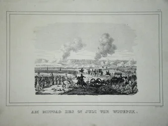 Slag tussen Russische troepen en Franse cavalerie bij Ostrovno 25-26 juli 1812