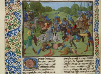 Slag tussen Turken onder Sultan Murad I en Serviërs, ca 1470-1475