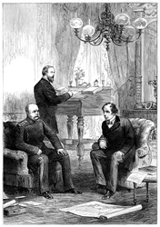 Benjamin Disraeli 1804-1881 ontmoet Otto von Bismarck 1815-1898, Berlijn, 1878