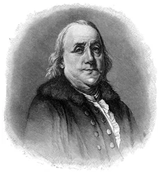 Benjamin Franklin, 18e-eeuwse Amerikaanse wetenschapper, uitvinder en staatsman, 1901