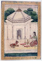 Bhairavi Ragini, Ragamala Album, School van Rajasthan, 19e eeuw