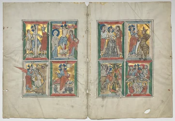Bifolio met scènes uit het leven van Christus, 1230-1240
