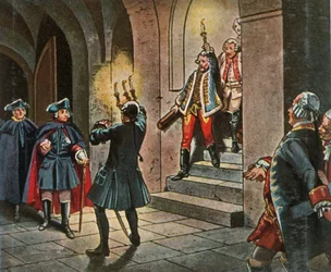 Afbeelding 76: Friedrich de Grote in Slot Lissa. 5 december 1757, 1936