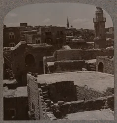 Vogelvlucht van Lydda, ca. 1900