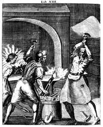 Smeden aan het werk, 1715