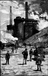 Hoogovens, Zuid-Wales, 1885