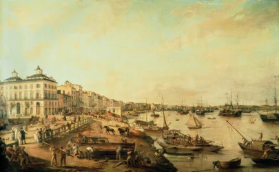 Bordeaux, haven, schilderij 1805