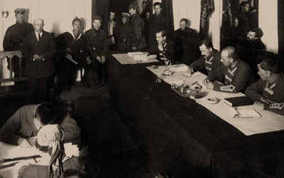 Boris Savinkov in het Militaire Collegium van het Opperste Tribunaal van de Sovjet-Unie