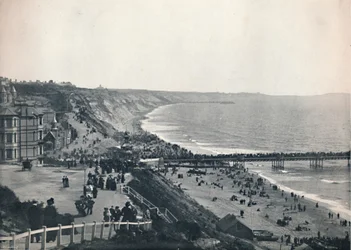 Bournemouth - Uitzicht vanaf de West Cliff, 1895