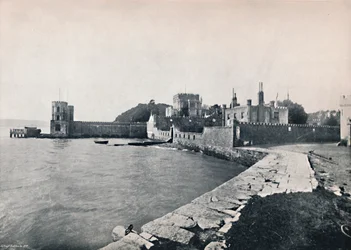 Branksea Island - Algemeen uitzicht op het kasteel, 1895