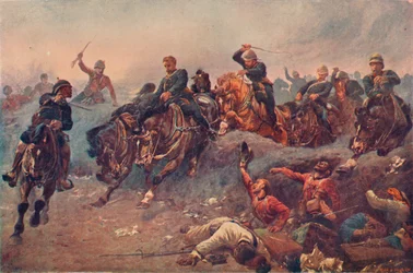 Britse Artillerie Betreedt de Vijandelijke Linies bij Tel-el-Kebir, Egypte, 1882, 1883 1906