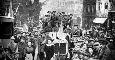 Britse Expeditionaire Macht in Rouen, Frankrijk, Eerste Wereldoorlog, 1914