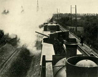 Britse marine gepantserde trein, Eerste Wereldoorlog