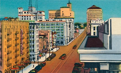Broadway. San Diego, Californië, ca. 1941