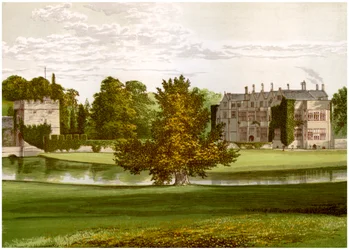 Broughton Castle, Oxfordshire, huis van Lord Saye en Sele, c1880