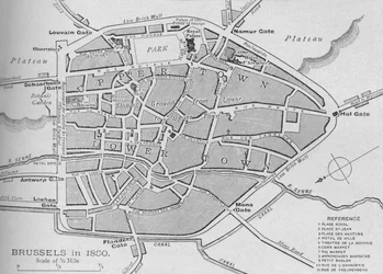 Brussel in 1830 - Plan, 1902