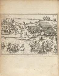 Buenos Aires Uit Vera historia... door Ulrich Schmidel, 1599