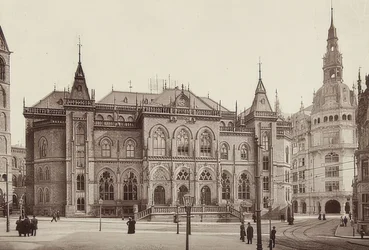 Beursgebouw in Bremen. Om 1900