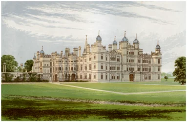 Burghley House, Lincolnshire, huis van de Markies van Exeter, ca. 1880