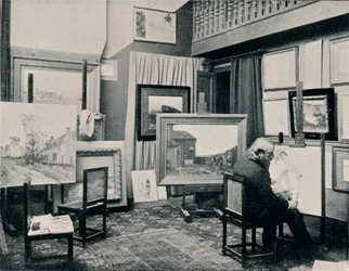 C. Cazin in zijn studio