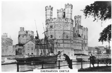 Kasteel Caernarvon, Caernarfon in Noord-Wales, 1936
