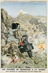 Cameramannen onder vuur tijdens het filmen in de Eerste Balkanoorlog, 1912