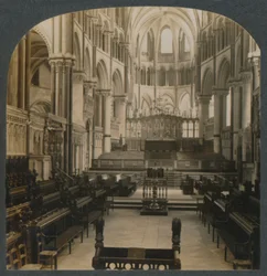 Canterbury Cathedral - Binnenaanzicht, Canterbury, Engeland, ca. 1910