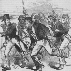 Kapitein Money leidt de Blue-Jackets, c1880